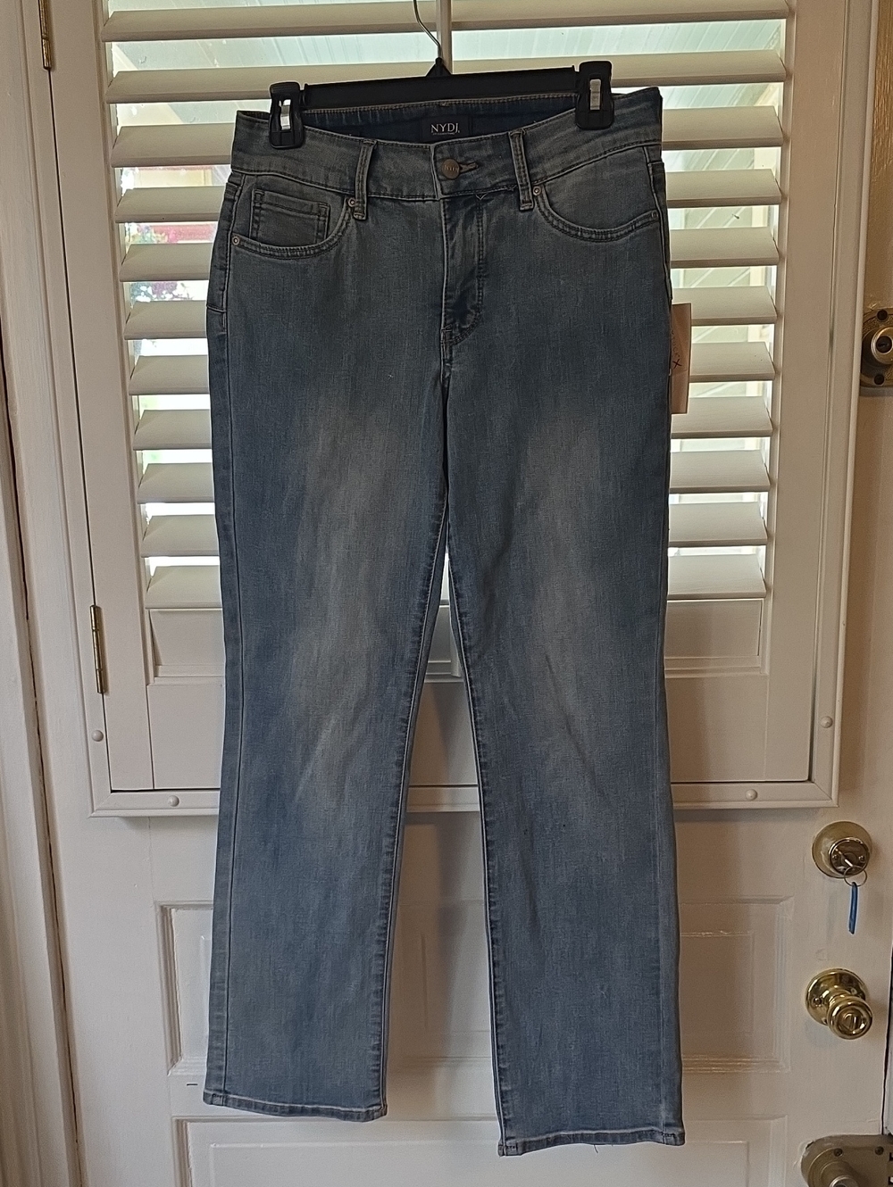 NYDJ Women's Marilyn UpLift Light Wash Straight Leg Jeans